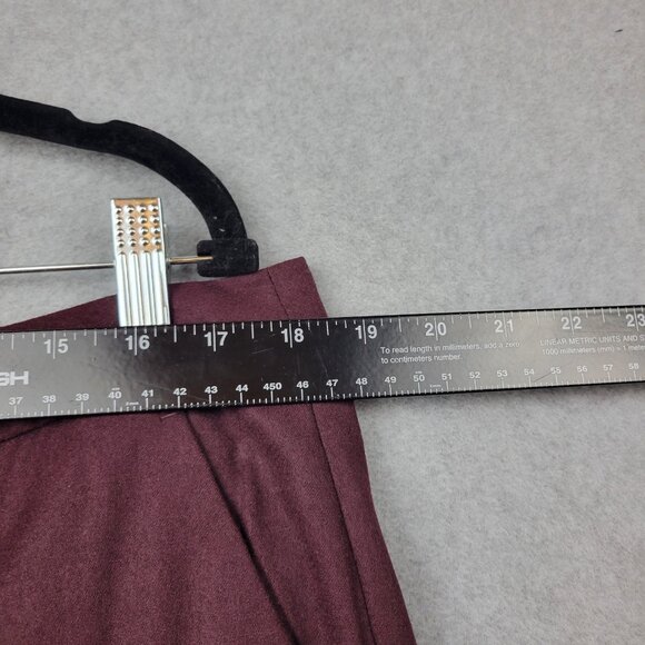 Talbots Womens Pants Size 16 Wine Red Classic Straight Italian Flannel Wool - Picture 4 of 13